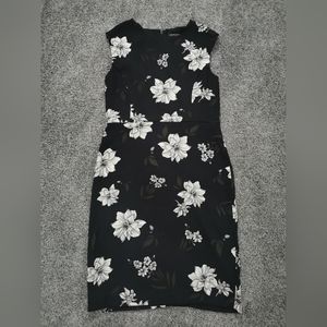 NWT Banana Republic floral black dress size 8